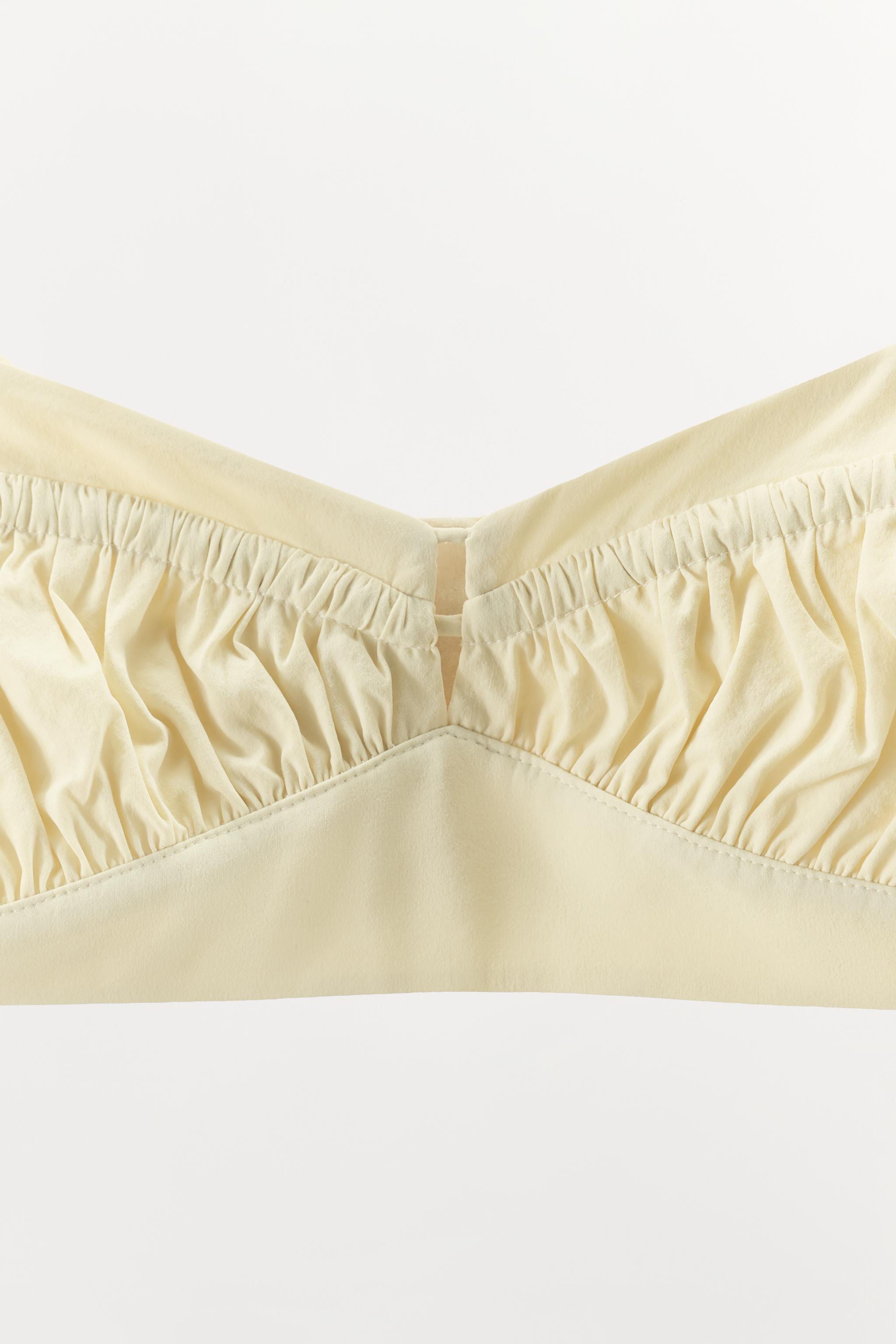 POLYAMIDE BLEND GATHERED BRA